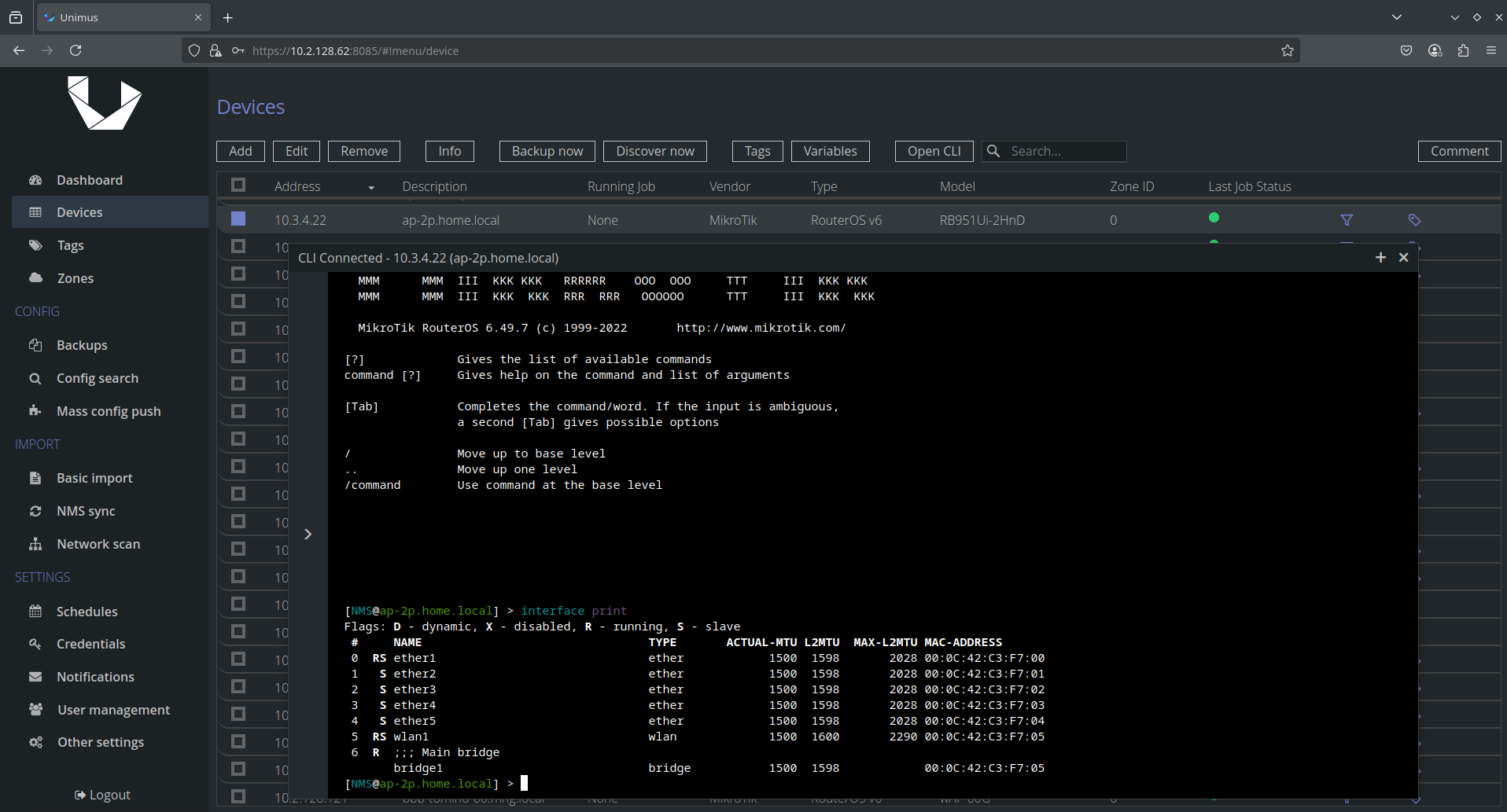 In-app Device CLI Access
